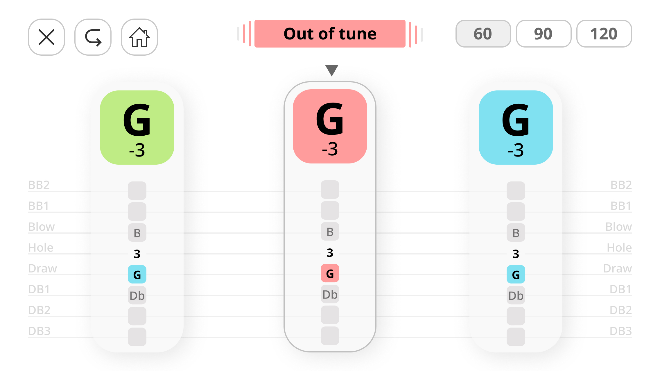 Harmonica Study — Out of tune screen